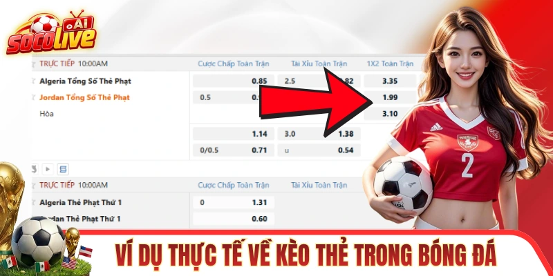 Ví dụ thực tế về kèo thẻ trong bóng đá