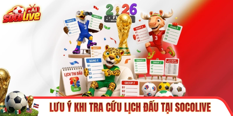 Những lưu ý khi tra cứu lịch đấu tại SOCOLIVE