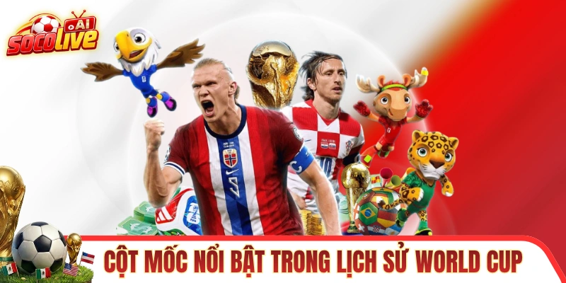 Những cột mốc nổi bật trong lịch sử của World Cup là gì